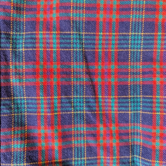 Vintage OshKosh USA Romper Overalls Blue Red Plaid Size 18 Months Made in USA - Picture 5 of 11